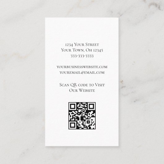 ひまわりモダンQRコードボホフローラ紫 名刺 (裏面)