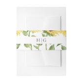 ひまわりモノグラムモダンバ結婚ンズ 招待状ベリーバンド (正面例)