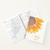 ひまわりモノグラムレシピ ノートブック (内部)