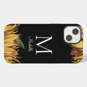 ひまわりモノグラム名 iPhoneケース (裏面横)