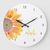 ひまわりモノグラム ラージ壁時計 (正面)