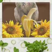 ひまわりモンキーキッチンタオル キッチンタオル (折り畳み)