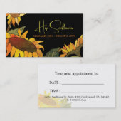 ひまわりユニークのビジネスアポイントメントカード 予約カード (正面/裏面)