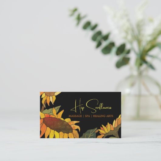 ひまわりユニークのビジネスアポイントメントカード 予約カード (スタンド正面)