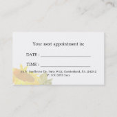 ひまわりユニークのビジネスアポイントメントカード 予約カード (裏面)