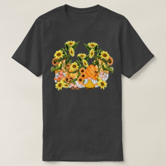 ひまわりユニーク格言ヒッピーフローラグラフィックアート Tシャツ (デザイン正面)
