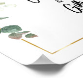 ひまわりユーカリのカードとギフトブライダルシャワー ポスター (角)