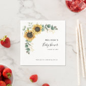 ひまわりユーカリフローラ赤ちゃんシャワー スタンダードカクテルナプキン (インサイチュ)