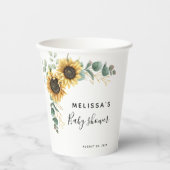 ひまわりユーカリフローラ赤ちゃんシャワー 紙コップ (正面)