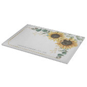 ひまわりユーカリフローラ金ゴールド幾何学模様 カッティングボード (角)