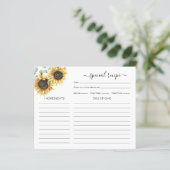 ひまわりユーカリブライダルシャワーレシピカード (スタンド正面)