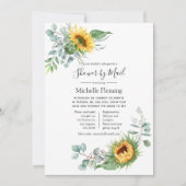 ひまわりユーカリベビー又はブライダルシャワーバイメール 招待状 (正面)
