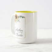 ひまわりユーカリ幾何学的な母親の結婚式 ツートーンマグカップ (正面左)