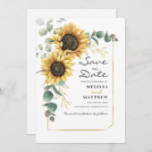 ひまわりユーカリ植物学モダンフローラ セーブザデート (正面/裏面)