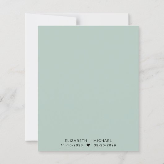 ひまわりユーカリ水彩結婚式 (裏面)