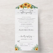 ひまわりユーカリ水彩結婚式 オールインワン招待状 (内側)