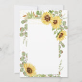 ひまわりユーカリ糸ライトブライダルシャワー 招待状 (裏面)