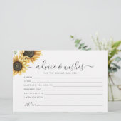 ひまわりユーカリ結婚フローラアドバイスカード 便箋 (スタンド正面)