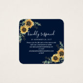 ひまわりユーカリ結婚プタスのウェブサイトQRコードRSVP (正面)