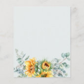 ひまわりユーカリ結婚式レセプションカード (裏面)