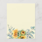 ひまわりユーカリ結婚式レセプションカード (裏面)