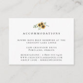 ひまわりユーカリ結婚式 宿泊案内 エンクロージャーカード (正面)