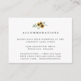 ひまわりユーカリ結婚式 宿泊案内 エンクロージャーカード