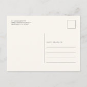 ひまわりユーカリ金ゴールド枠ブライダルシャワー インビテーションポストカード (裏面)