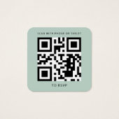 ひまわりユーカリQRコード結婚式ウェブサイトRSVP (裏面)