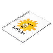 ひまわりユーモア 太陽と花のダブルミーニング ノートブック (左側)