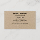 ひまわりヨガインストラクタークラフトビジネスカード 名刺 (裏面)