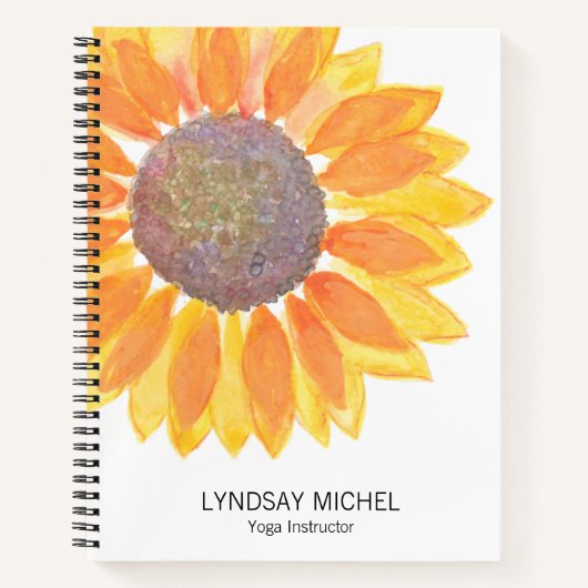 ひまわりヨガインストラクターパーソナライズ ノートブック (正面)