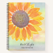 ひまわりヨガインストラクターパーソナル手帳 ノートブック (正面)
