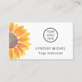 ひまわりヨガインストラクターロゴ名刺 名刺 (正面)