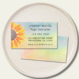 ひまわりヨガインストラクター名刺 名刺