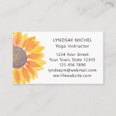 ひまわりヨガインストラクター名刺 名刺 (正面)