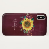 ひまわりライツブルゴーニュフローラ Case-Mate iPhoneケース (裏面(横))