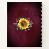 ひまわりライトフローラブルゴーニュ水彩 ノートブック (裏面)