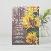 ひまわりライト素朴カントリーブライダルシャワー 招待状 (スタンド正面)
