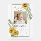 ひまわりライフお祝い写真歓迎葬儀 アクリルサイン (正面)