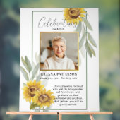 ひまわりライフお祝い写真歓迎葬儀 アクリルサイン (ニュートラル)