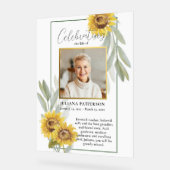 ひまわりライフお祝い写真歓迎葬儀 アクリルサイン (傾斜)