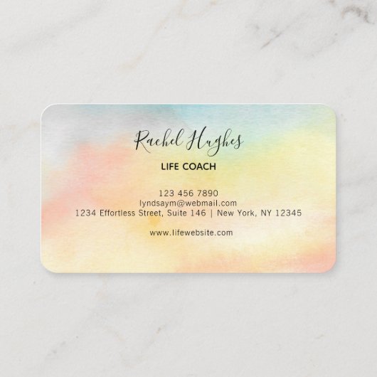 ひまわりライフカラフルコーチ 名刺 (裏面)