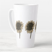 ひまわりライブ、笑い、愛 カフェラテマグ (左アングル)