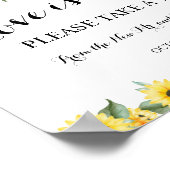 ひまわりラブイズスウィート ブライダルシャワー ウェディング ポスター (角)