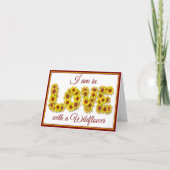 ひまわりラブ折りたたみグリーティングカード カード (正面)