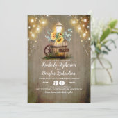 ひまわりランタン素朴フローラ秋の結婚式 招待状 (スタンド正面)