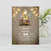 ひまわりランタン素朴フローラ秋卒業 招待状 (スタンド正面)