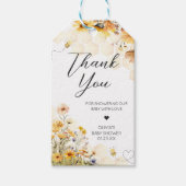 ひまわりリトルハニーベビーシャワーメッセージカード ギフトタグ (正面)