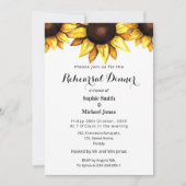 ひまわりリハーサルディナーイエローホワイトフローラ 招待状 (正面)